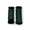 Equestrian Stockholm Sycamore Green Fur Mesh Brushing Boots