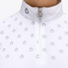 Cavalleria Toscana FW'22 Mini CT Print L/S Brushed Jersey Zip Competition Polo Girls