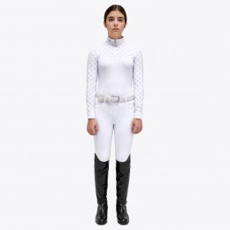 Cavalleria Toscana FW'22 Mini CT Print L/S Brushed джерси молнией турнирное поло для девочек