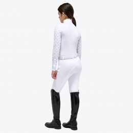 Cavalleria Toscana FW'22 Mini CT Print L/S Brushed джерси молнией турнирное поло для девочек