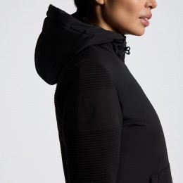 Cavalleria Toscana FW25 CT Hybrid утеплённая куртка/Tech Knit женский с капюшоном куртка