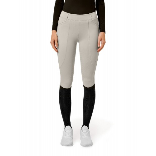 Equestrian Stockholm Greige Riding Tights Premium Full Grip