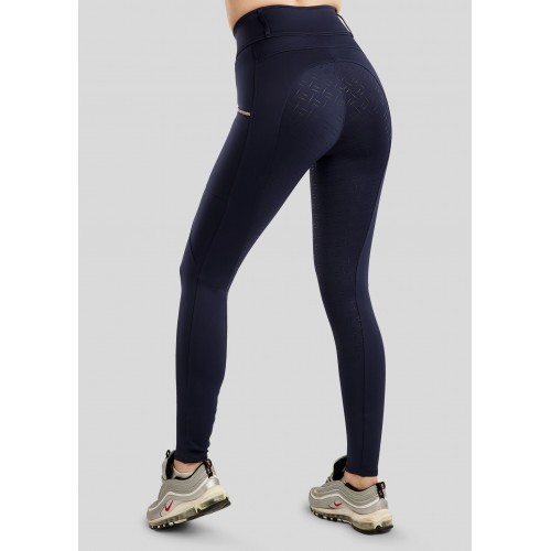 Montar SS26 MoLila Champagne Crystal Tape Pull-On with Champagne Crystals Navy Full Grip