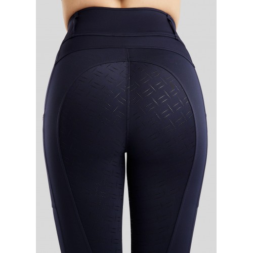 Montar SS26 MoLila Champagne Crystal Tape Pull-On with Champagne Crystals Navy Full Grip