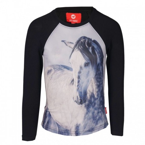 Red Horse Long Sleeve T-Shirt Pixel
