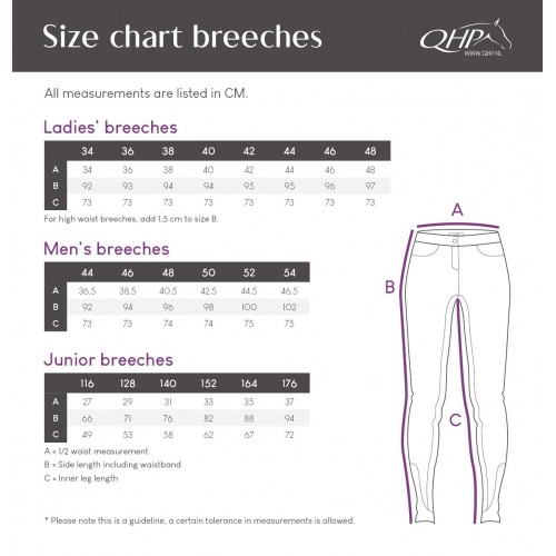 QHP SS26 Riding Tights Rosalynn Junior Full Grip