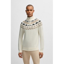 BOSS Equestrian FW25 мужской Troyer свитер