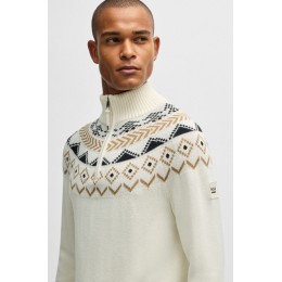 BOSS Equestrian FW25 мужской Troyer свитер