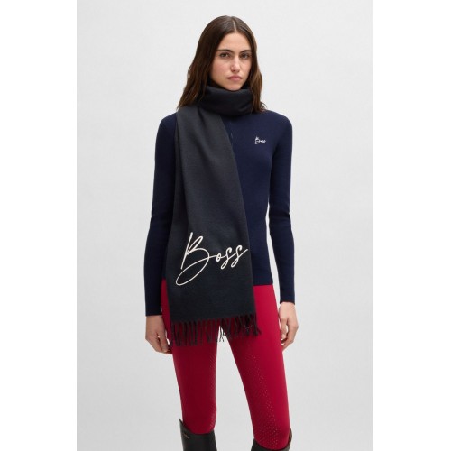 BOSS Equestrian FW25 Soft Logo Scarf