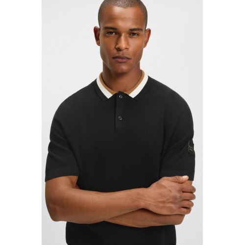 BOSS Equestrian SS26 Men's Knitwear Polo Rice Joshua