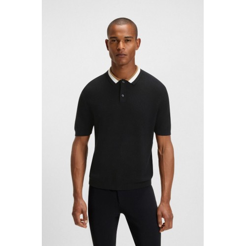 BOSS Equestrian SS26 Men's Knitwear Polo Rice Joshua