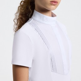 Cavalleria Toscana SS26 для девочек укороченный-рукав джерси турнирная рубашка с Bib