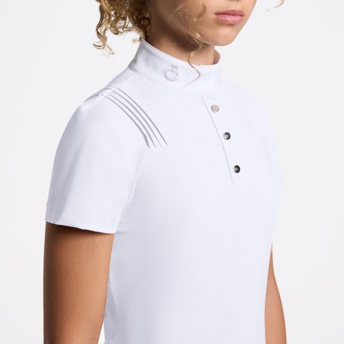 Cavalleria Toscana SS26 CT Jersey Pleated S/S Girls' Competition Shirt