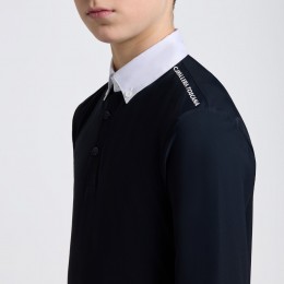 Cavalleria Toscana FW25 CT L/S джерси w/Insert Print логотип для мальчиков' турнирная рубашка