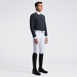 Cavalleria Toscana SS26 CT джерси Pocket с длинным рукавом мужской турнирная рубашка