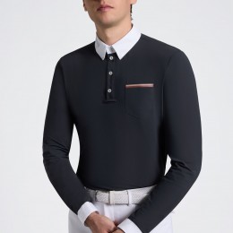 Cavalleria Toscana SS26 CT джерси Pocket с длинным рукавом мужской турнирная рубашка