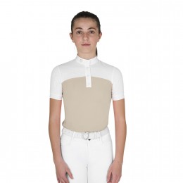 Equestro SS26 турнирная рубашка Buttons из сетки для девочек