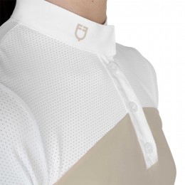 Equestro SS26 турнирная рубашка Buttons из сетки для девочек