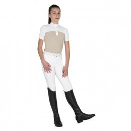 Equestro SS26 турнирная рубашка Buttons из сетки для девочек