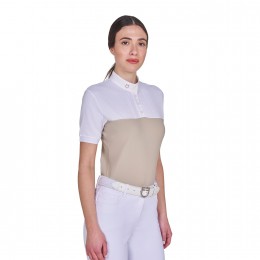 Equestro SS26 турнирная рубашка Slim Fit Buttons из сетки женский