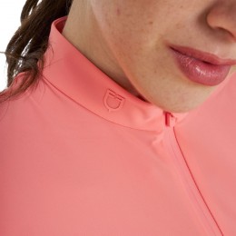 Equestro SS26 поло Perforated молнией женский