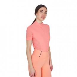 Equestro SS26 поло Perforated молнией женский