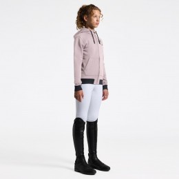 Cavalleria Toscana SS26 CT хлопковый Floral Embroidery логотип худи на молнии для девочек