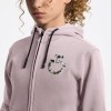 Cavalleria Toscana SS26 CT Cotton Floral Embroidery Logo Zip Hoodie Girls