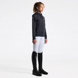 Cavalleria Toscana SS26 CT хлопковый Floral Embroidery логотип худи на молнии для девочек
