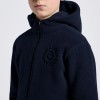 Cavalleria Toscana FW25 CT Fleece Zip Hoodie with Orbit Embroidered Logo Unisex
