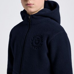 Cavalleria Toscana FW25 CT флисовый худи на молнии с Orbit Embroidered логотип унисекс