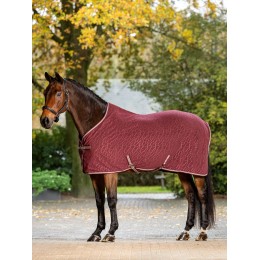 LeMieux AW25 Arika Monogram Fleecedeken Burgundy