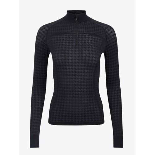 LeMieux AW25 Aspen Houndstooth Quarter Zip Top