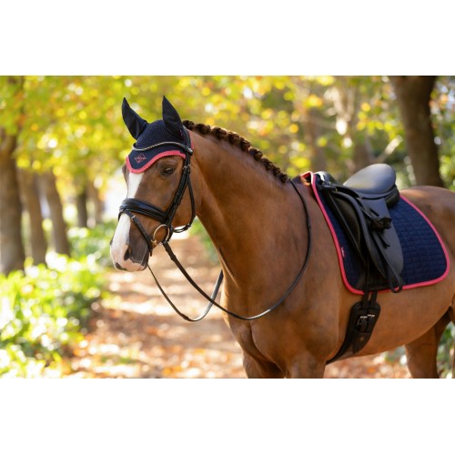 LeMieux AW25 Classic Fly Hood Navy/Cranberry