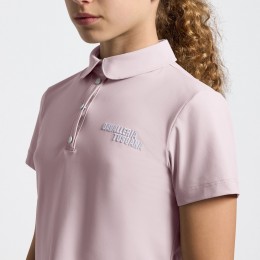 Cavalleria Toscana SS26 CT джерси Pleated S/S тренировочный поло Embroidered Script для девочек