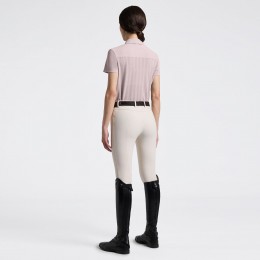 Cavalleria Toscana SS26 CT Jacquard джерси Insert женский укороченный-рукав тренировочный поло