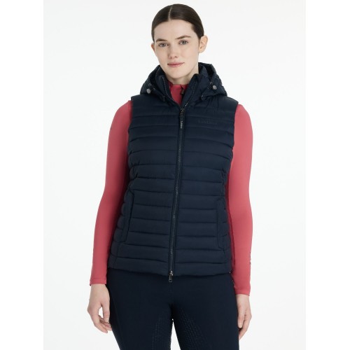 LeMieux CORE Rose Puffer Bodywarmer with Hood Navy