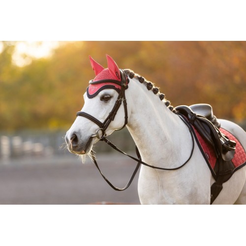LeMieux AW25 Mini Classic Fly Hood Cranberry