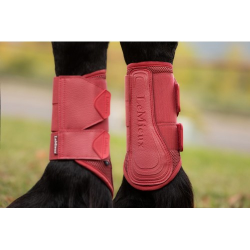 LeMieux AW25 Arika Mesh Brushing Boots Cranberry