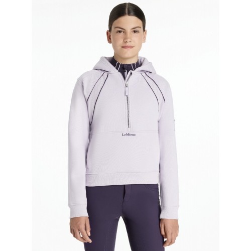 LeMieux AW25 Young Rider Hettie Hoodie with half zip Lilac
