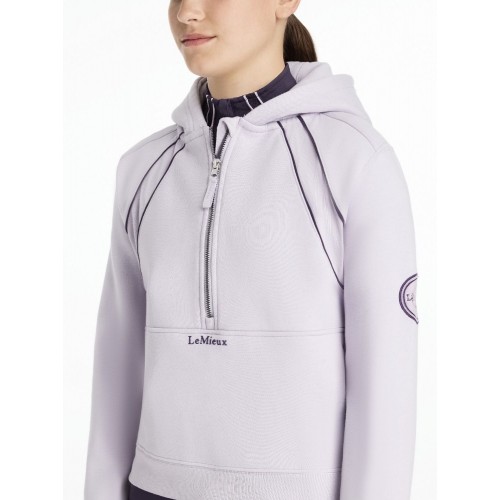LeMieux AW25 Young Rider Hettie Hoodie with half zip Lilac