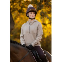 LeMieux AW25 Henrietta худи с с короткой молнией Almond