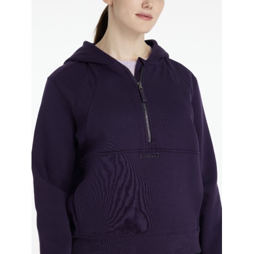 LeMieux AW25 Henrietta Hoodie Juniper with half zip Juniper