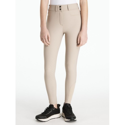 LeMieux CORE Young Rider Izzy Riding Breeches with Silicone Knee Grip Almond