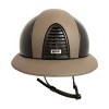KEP Italia Cromo 2.0 Polish Brown Front and Rear Polo Leather Visor Taupe
