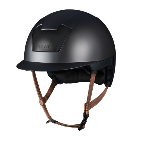 Kask Kooki Shadow Black with Light Brown Chinstrap