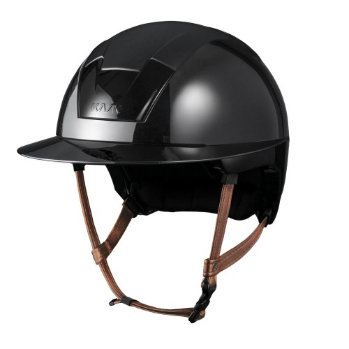 Kask Kooki Lady Shine Black with Light Brown Chinstrap