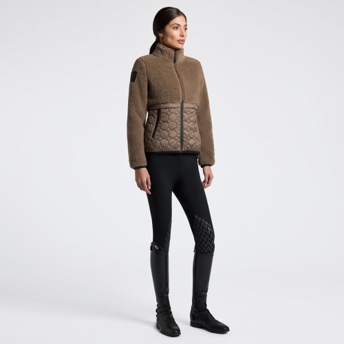 Cavalleria Toscana FW25 CT Teddy Bear Fleece + Nylon Zip-Up Women's Jacket