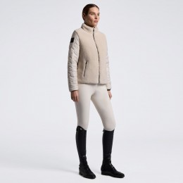 Cavalleria Toscana FW26 CT Teddy Bear флисовый + нейлоновый женский молнией-Up куртка