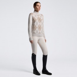 Cavalleria Toscana FW26 CT Pure шерстяной водолазка Rombi свитер женский